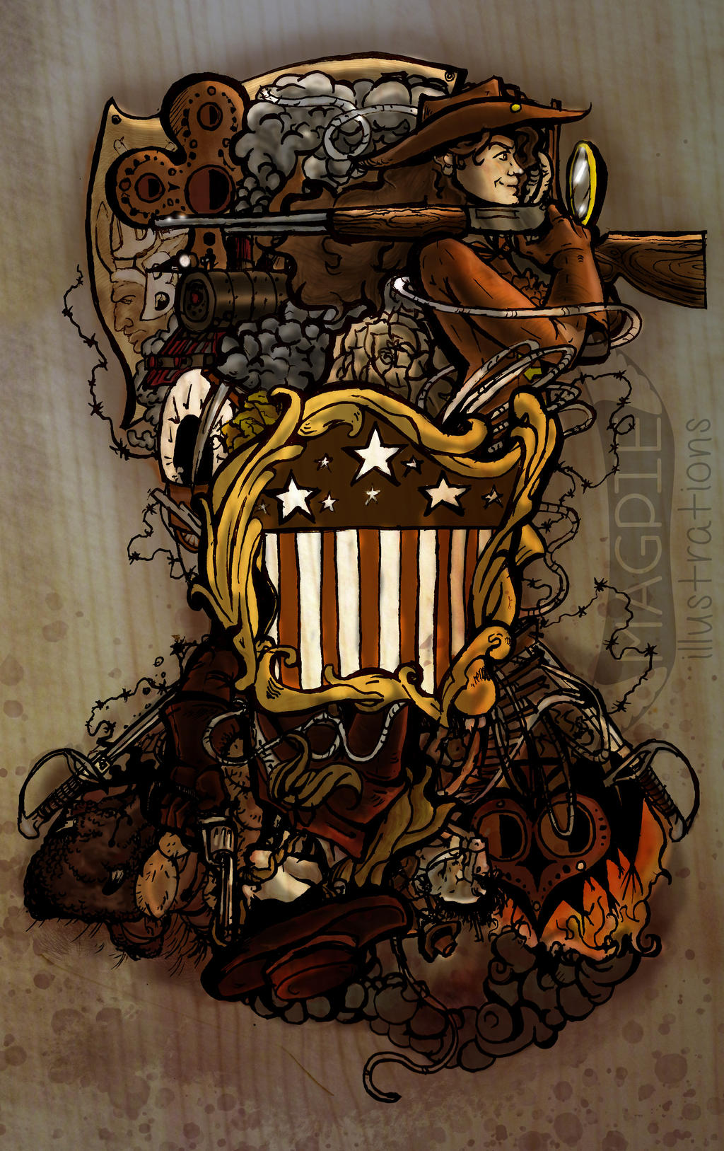 Illustration Drawing Illustration Manifest Destiny - Illustration of