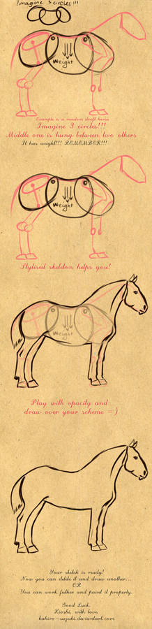 Draft horse sketch tutorial