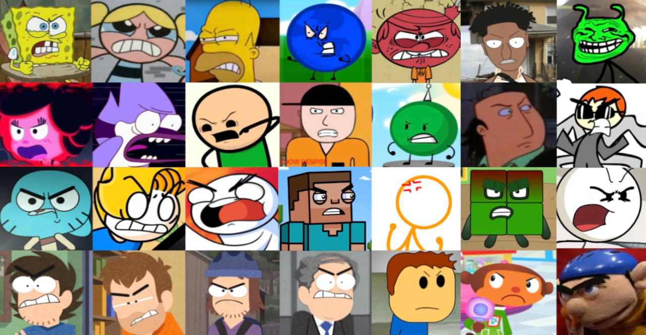 Indignant Characters angry characters But extended by SinCity1101 on DeviantArt