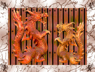 Wooden Dragon Collage