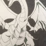 Blue eyes white dragon (hand drawn)