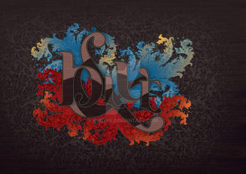 Ornamental Blue Typograph