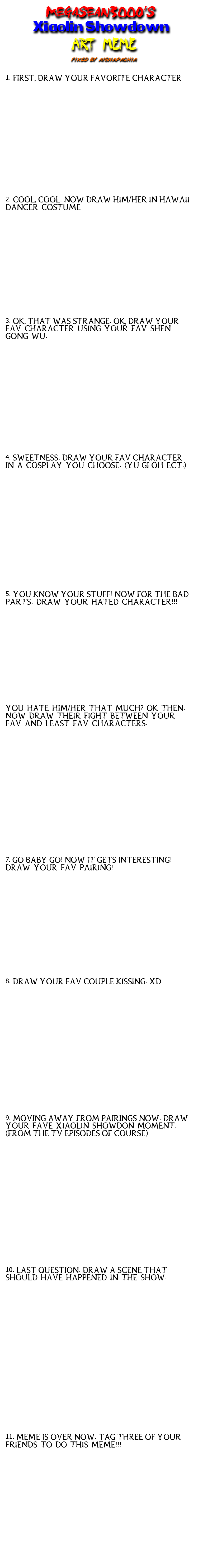 Xiaolin Showdown Art Meme by megasean3000 on DeviantArt
