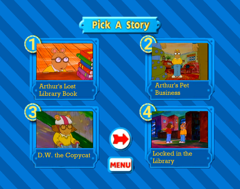 Arthur's Lost Library Book Menu 1 by ArthurEngine on DeviantArt