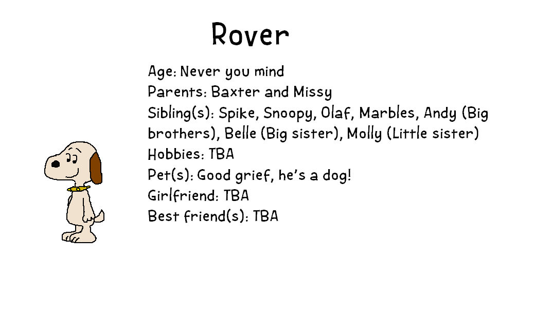 Peanuts TTY Season 1 profiles: Rover by ArthurEngine on DeviantArt