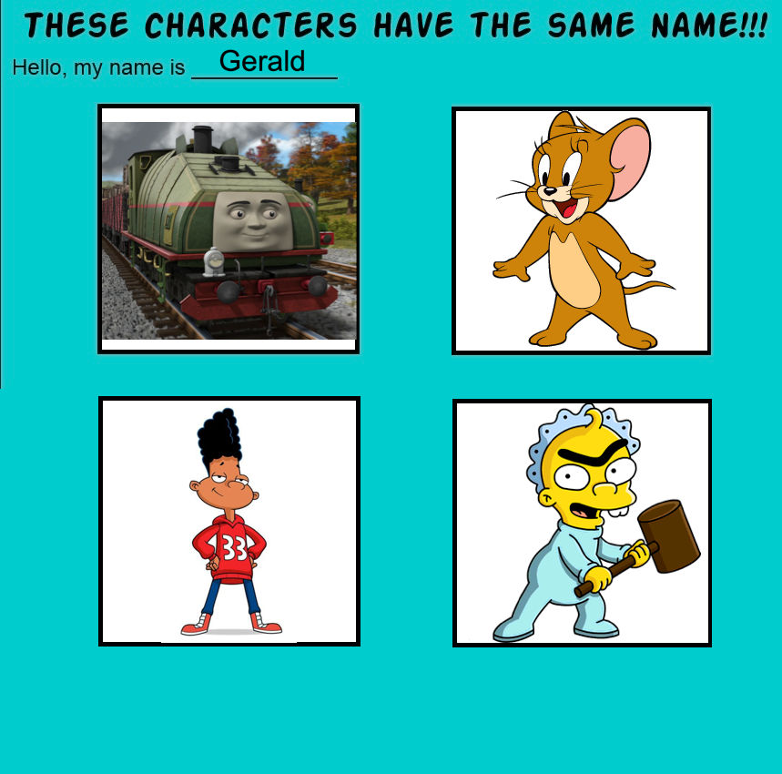 Gerald, Gerald, Gerald and Gerald by ArthurEngine on DeviantArt