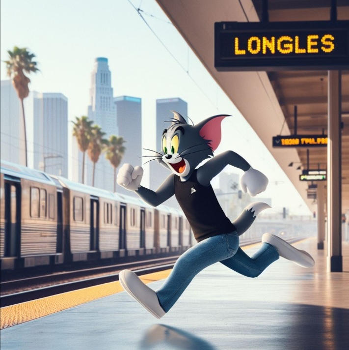 Tom The Cat Running In Train Station by CruzeiroAiArts on DeviantArt