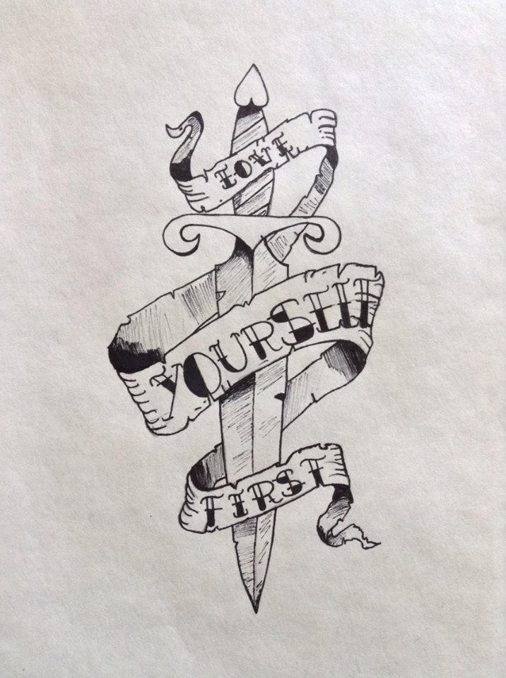 Love Yourself First Tattoo Design by infinitemango on DeviantArt