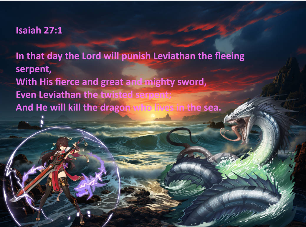 Genshin Impact Bible verse: Isaiah 27:1 by GodfreyDatemplar on DeviantArt