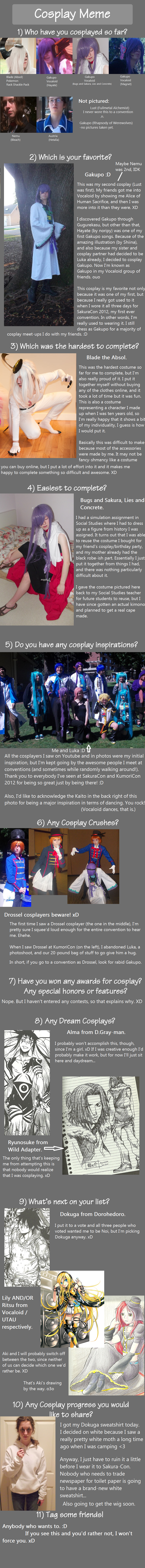 Cosplay Meme (Here's to 2012~)