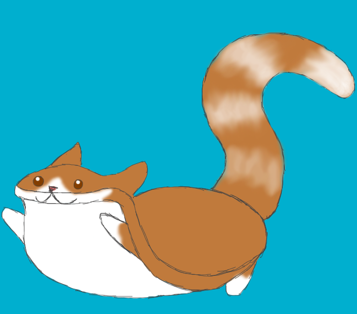 Pancake cat sketch