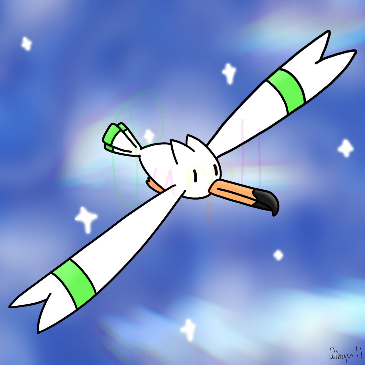 Shiny Wingull by purpllI on DeviantArt