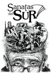 Sanatas del sur. Cover. Black and white. 