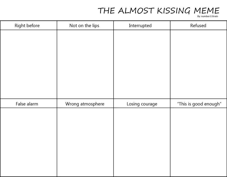 Almost Kissing Meme By Number11train On Deviantart Almost Kissing Meme By Number11train On Deviantart