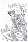 Joker Sketch Card by Carl-Riley-Art