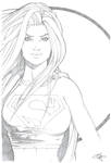Supergirl Con Sketch by Carl-Riley-Art