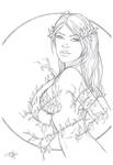 Poison Ivy Con Sketch by Carl-Riley-Art