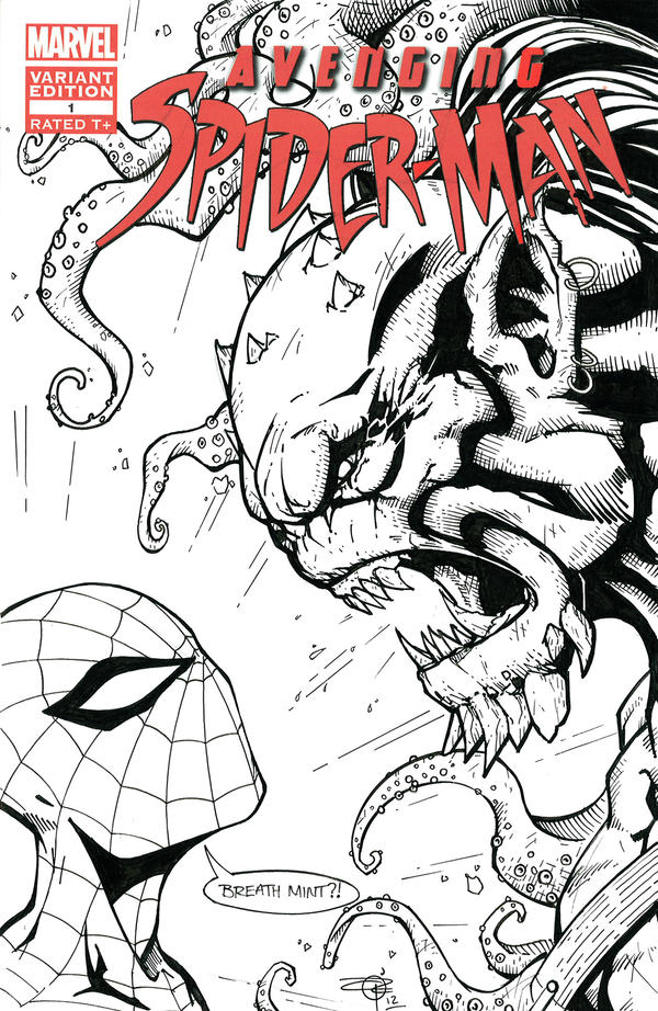 Avenging Spider-Man Sketch Cover (02)