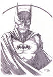 Batman Bust Sketch by Carl-Riley-Art