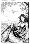 Arya Shadeslayer Commission Inks by Carl-Riley-Art
