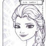 Frozen Elsa Sketch Card