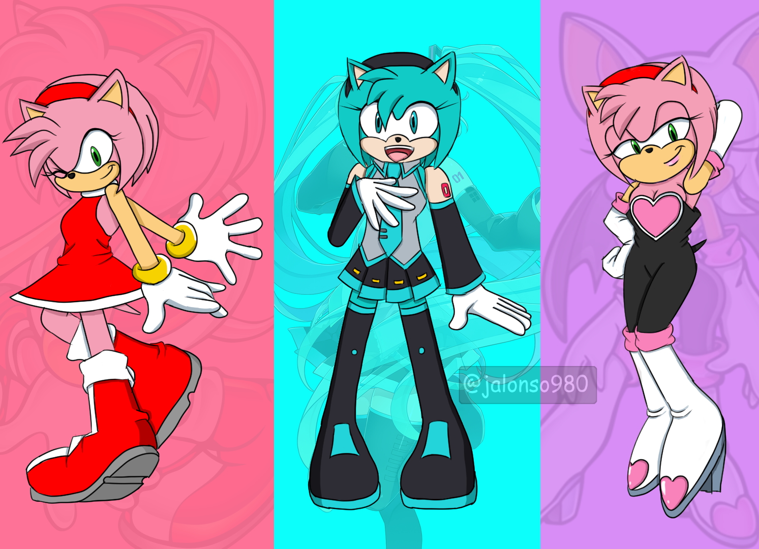 Amy Variants Amy Rose by jalonso980 on DeviantArt