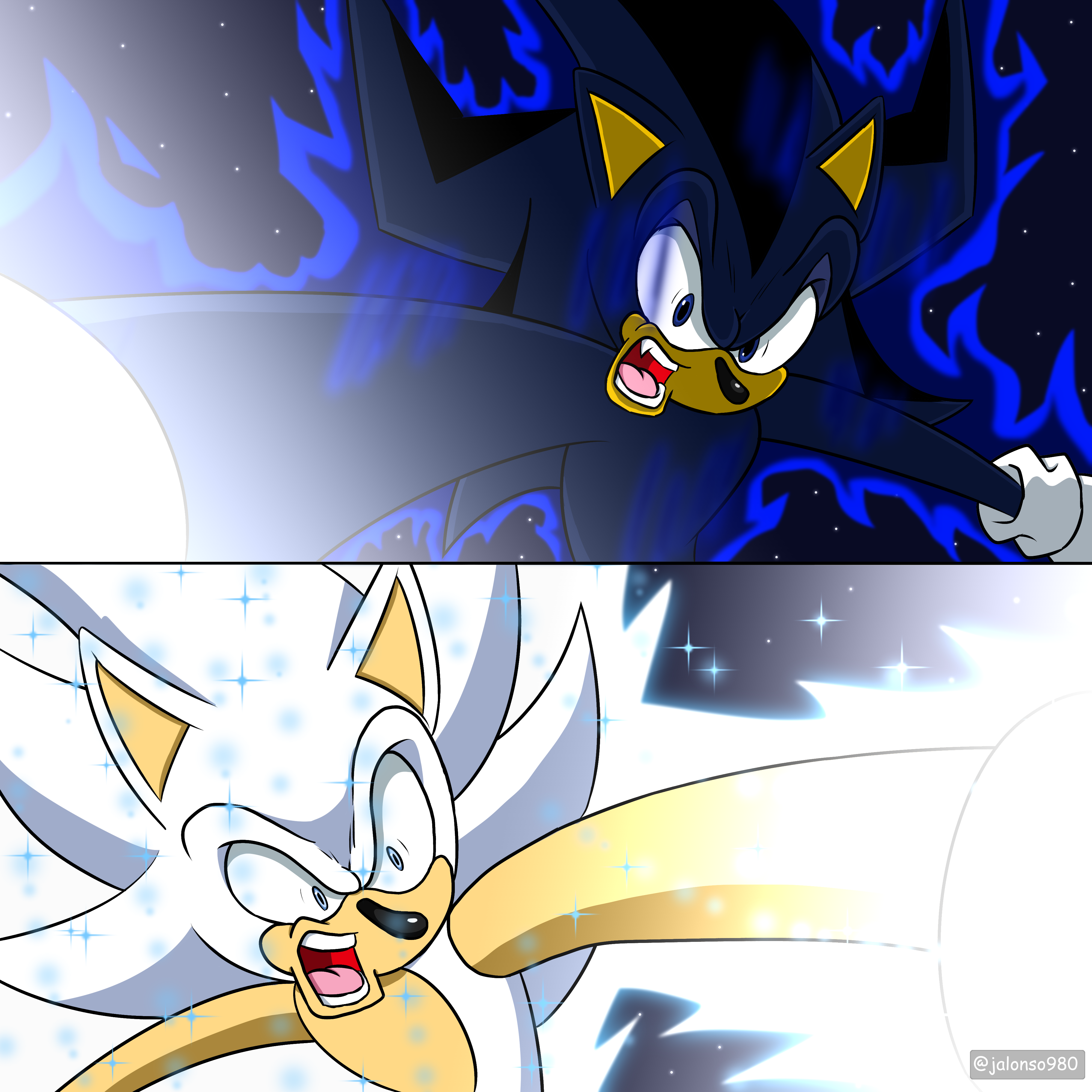 Super Sonic vs Hyper Sonic by leifii on DeviantArt. : r