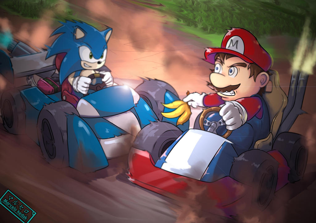 Mario Vs Sonic By Mk by marcelokedak on DeviantArt