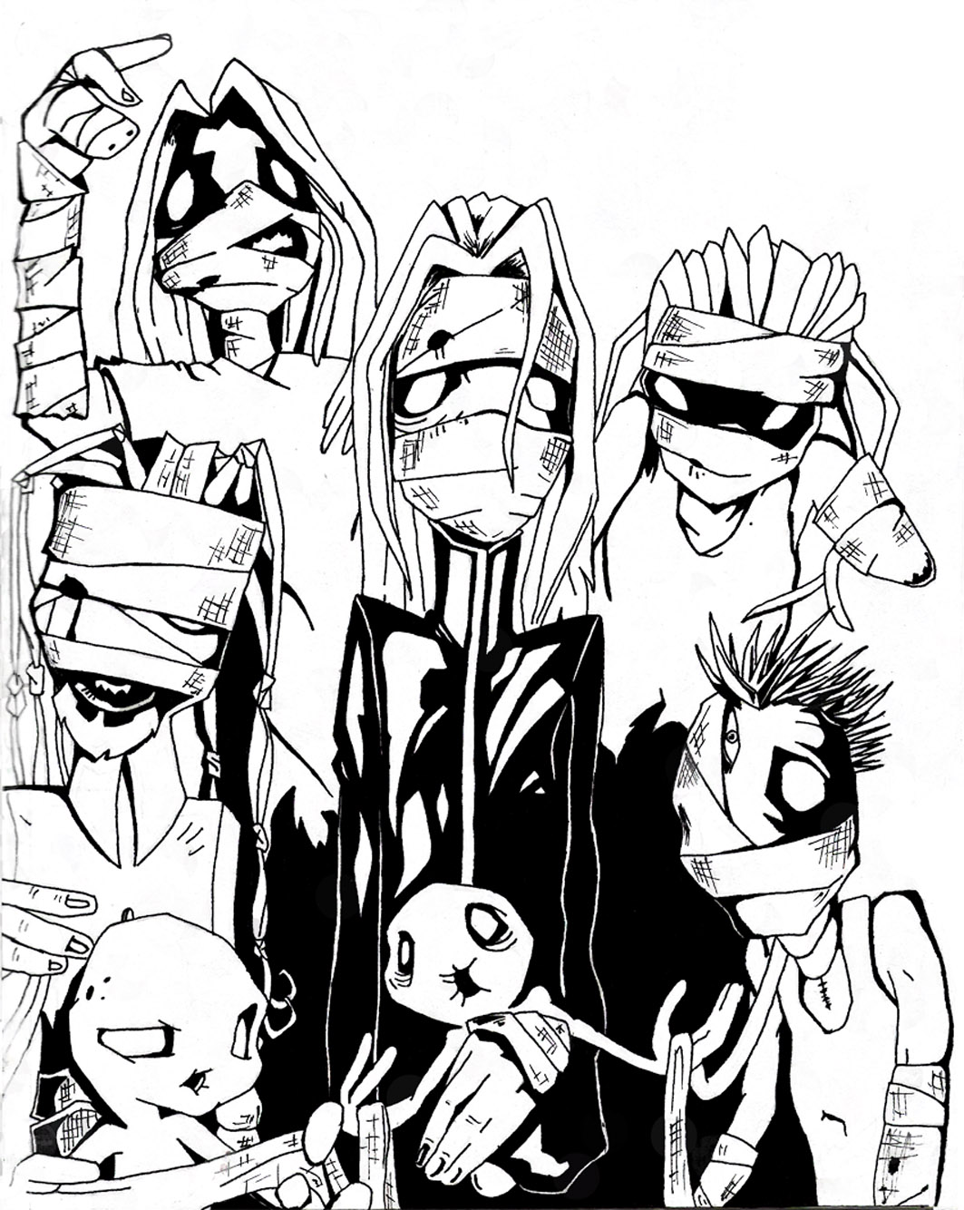 images Cartoon Korn Drawings korn magent linework by anuahs on
