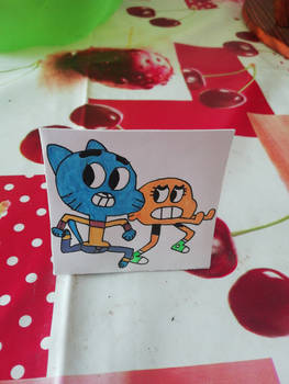 Gumball and Darwin fleeing