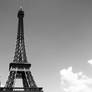 Eiffel Tower black and white