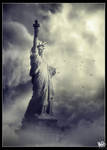 City of clouds: Miss Liberty by webby85