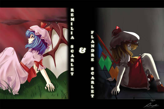 Remilia and Flandre Scarlet