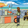 (Art Trade) A Break on the Boardwalk