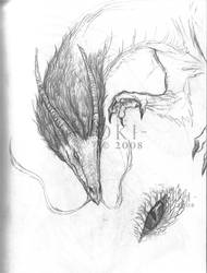 Dragon and Eye Sketch