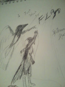 Skydreams The Flightles raven sketch