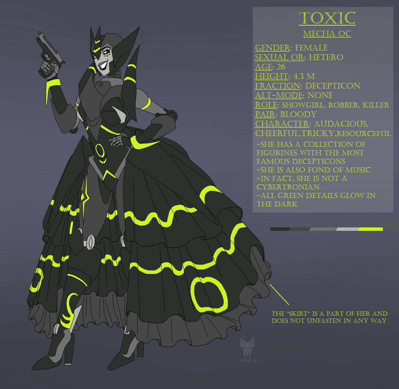 Toxic Reference Toxic reference sheet by GrapeGun on DeviantArt