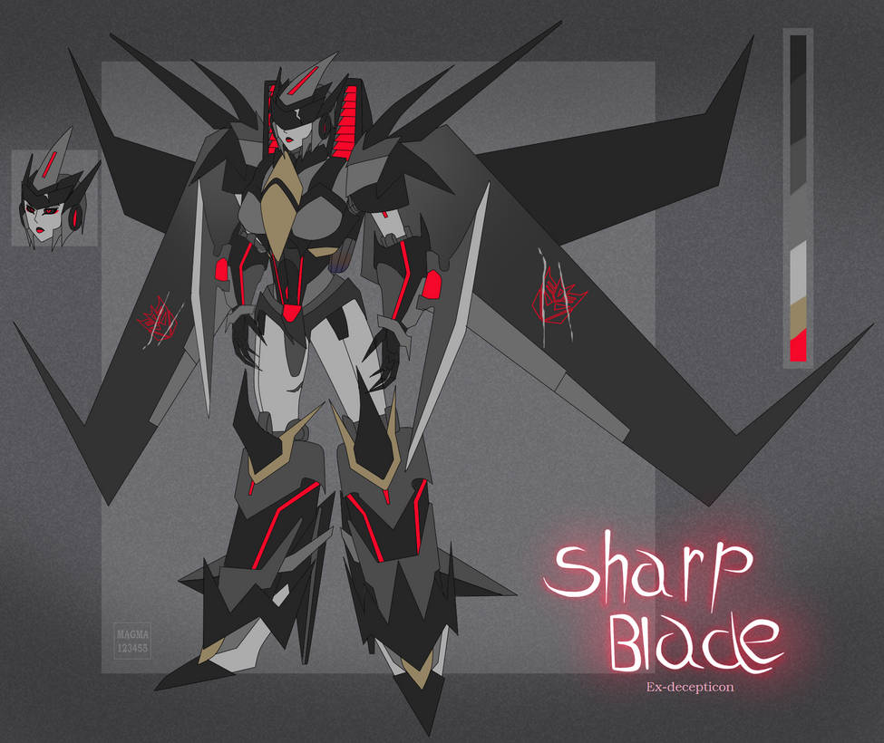 Reference sheet Sharpblade by GrapeGun on DeviantArt