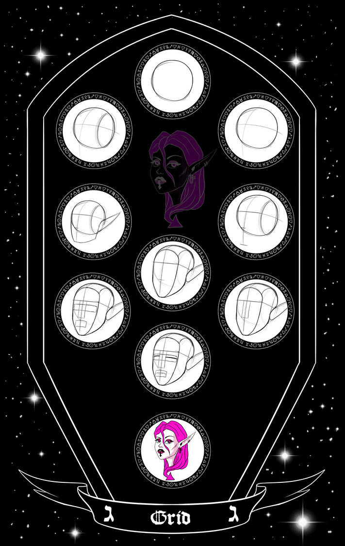 Head Drawing Process - Grid Method by GracioArt on DeviantArt