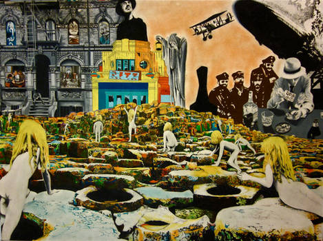 Led Zeppelin Collage Their album covers