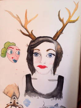 Lady with antlers