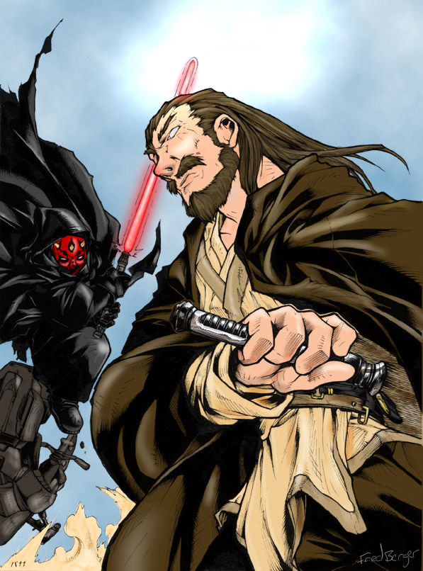 Discriminación sexual aumento Delegar qui gon vs darth maul colored by juggalo-gigolo on DeviantArt