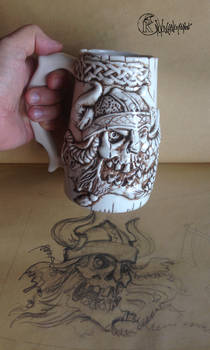 Viking Skull Beer Mug