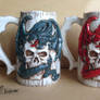 Dragon and Skull Beer Mug