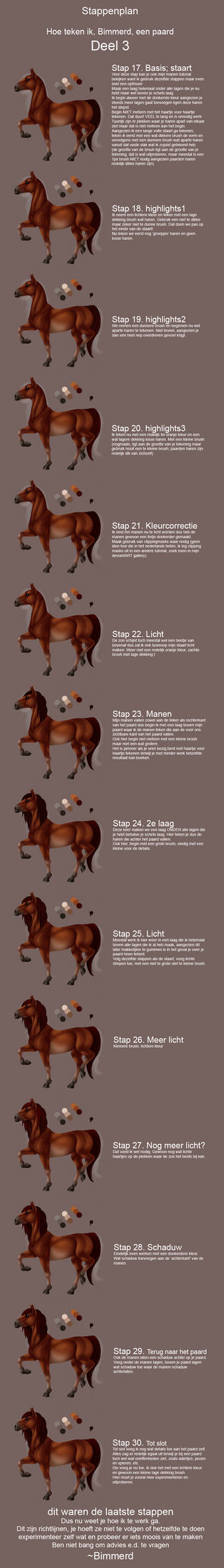 Stappenplan nederlands - paard tekenen deel3