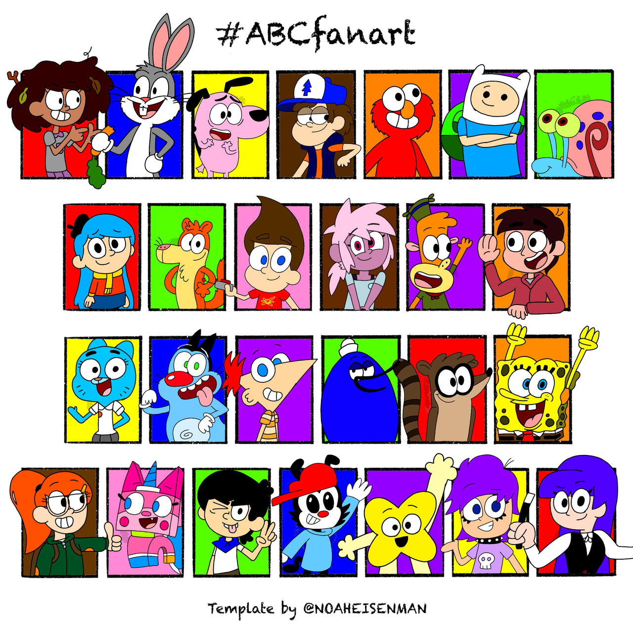 My ABCFanarts of My Favorite Cartoon Characters by SpongebobForever638 ...