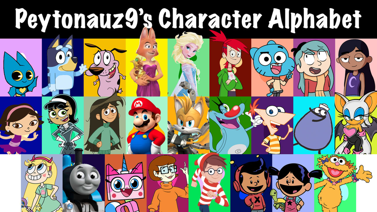 Peytonauz9's Character Alphabet Art (SO FAR) by SpongebobForever638 on ...