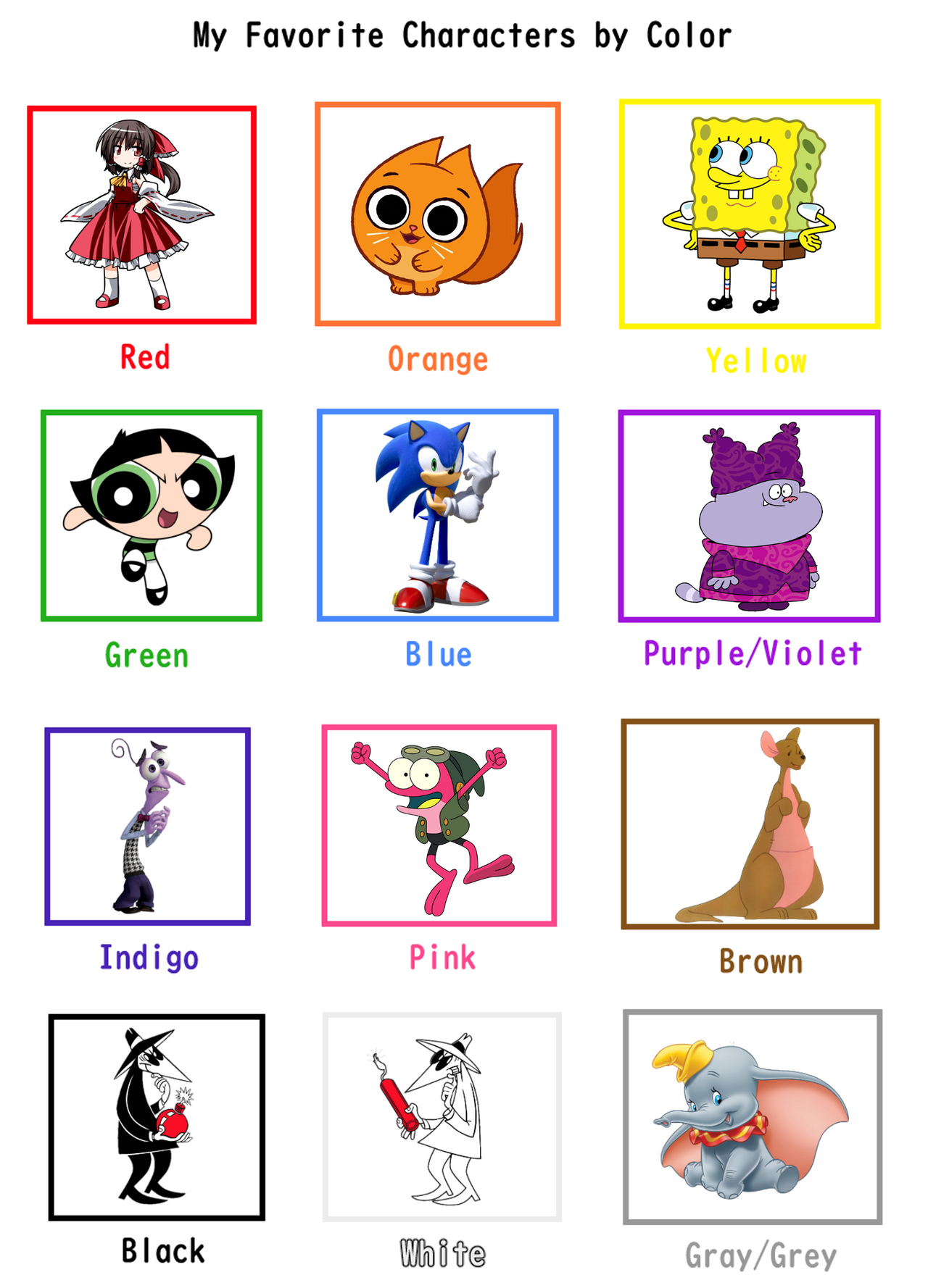 Characters Each Color Color Of My Character Color Your Own “All About My Book Character”