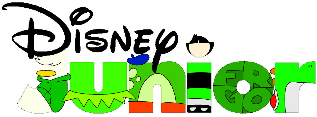 Disney Junior Logo Green Colored Crossover by SpongebobForever638