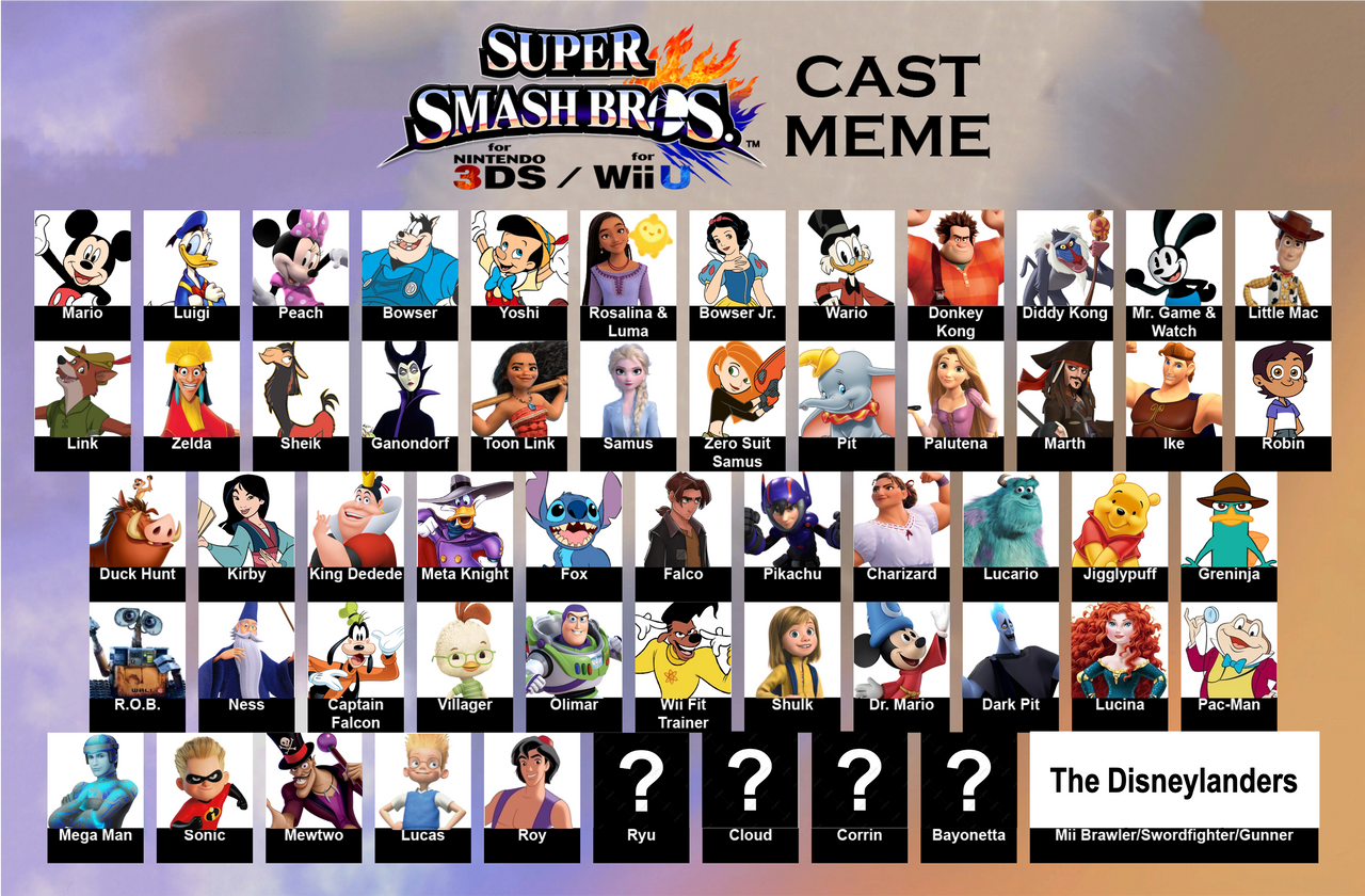 Ssb4 Roster Memes